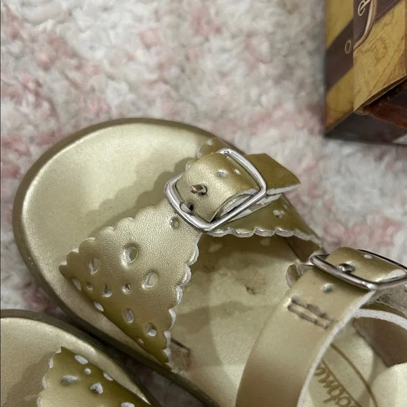 Gold Footmates Sandals with Buckle Straps - Picture 5 of 5